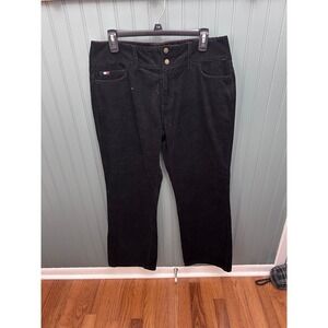 Tommy Hilfiger Jeans Black Corduroy Hipster Bootcut Women's Size 12 Pants